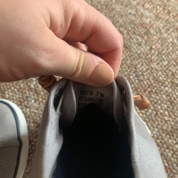 Sperry top-slider memory foam no tie gray sneakers size 7 - Picture 5 of 6